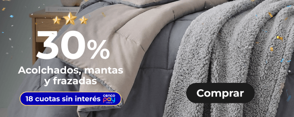 Hasta 30% - Acolchados, mantas y frazadas.